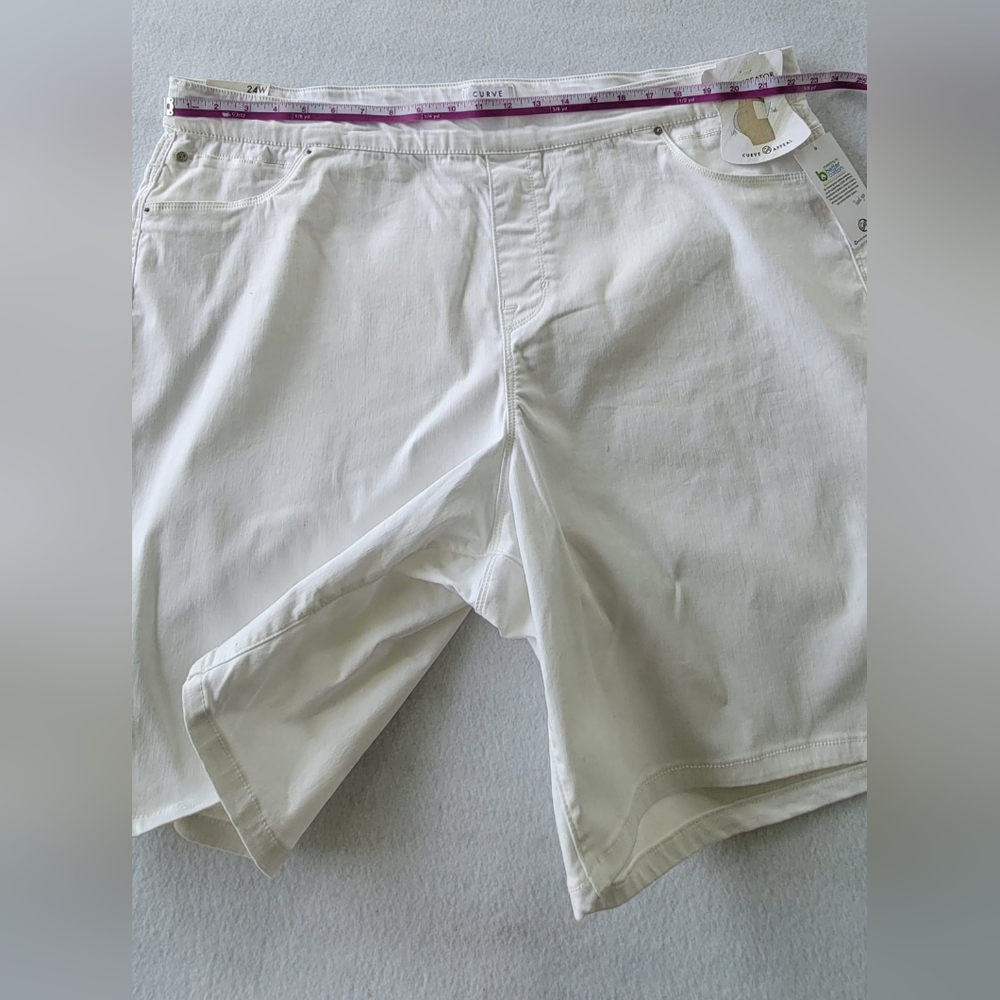 Curve Appeal Curve Creator Womens 24W White Pull-on shorts NWT Style VNJ00588U - Picture 5 of 12